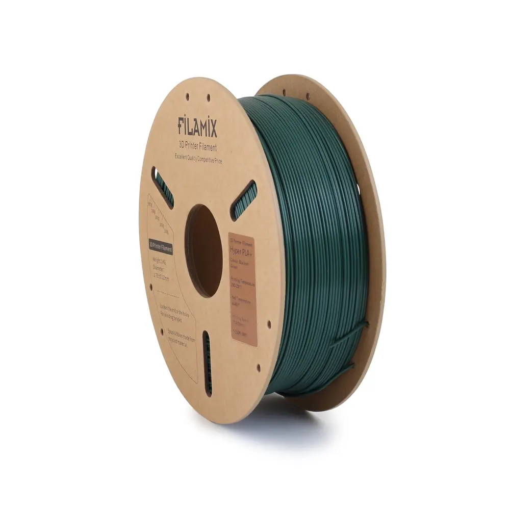 filamix-hyper-pla-filament-blackish-green2 FİLAMİX Blackish Green (Blackish Green Yeşil) Hyper PLA+ Filament 1.75mm 1kg