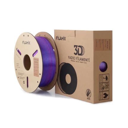 FİLAMİX Blue-Purple (Mavi-Mor) Magıc Silk PLA Filament 1.75mm 1kg