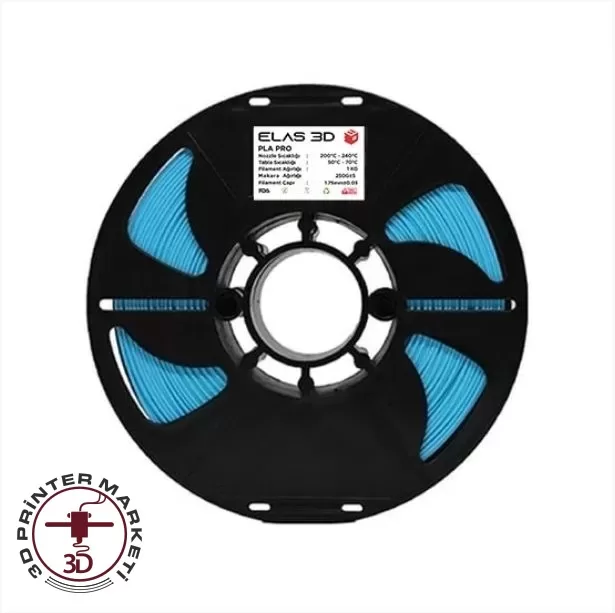 elas-acik-mavi-pla-pro-filamen-2-wm ELAS Açık Mavi PLA PRO Filament 1.75mm 1kg