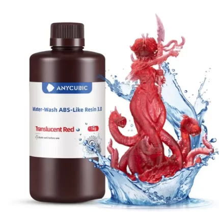 Anycubic Water Wash ABS-Like Resin 3.0 Translucent Kırmızı 1kg