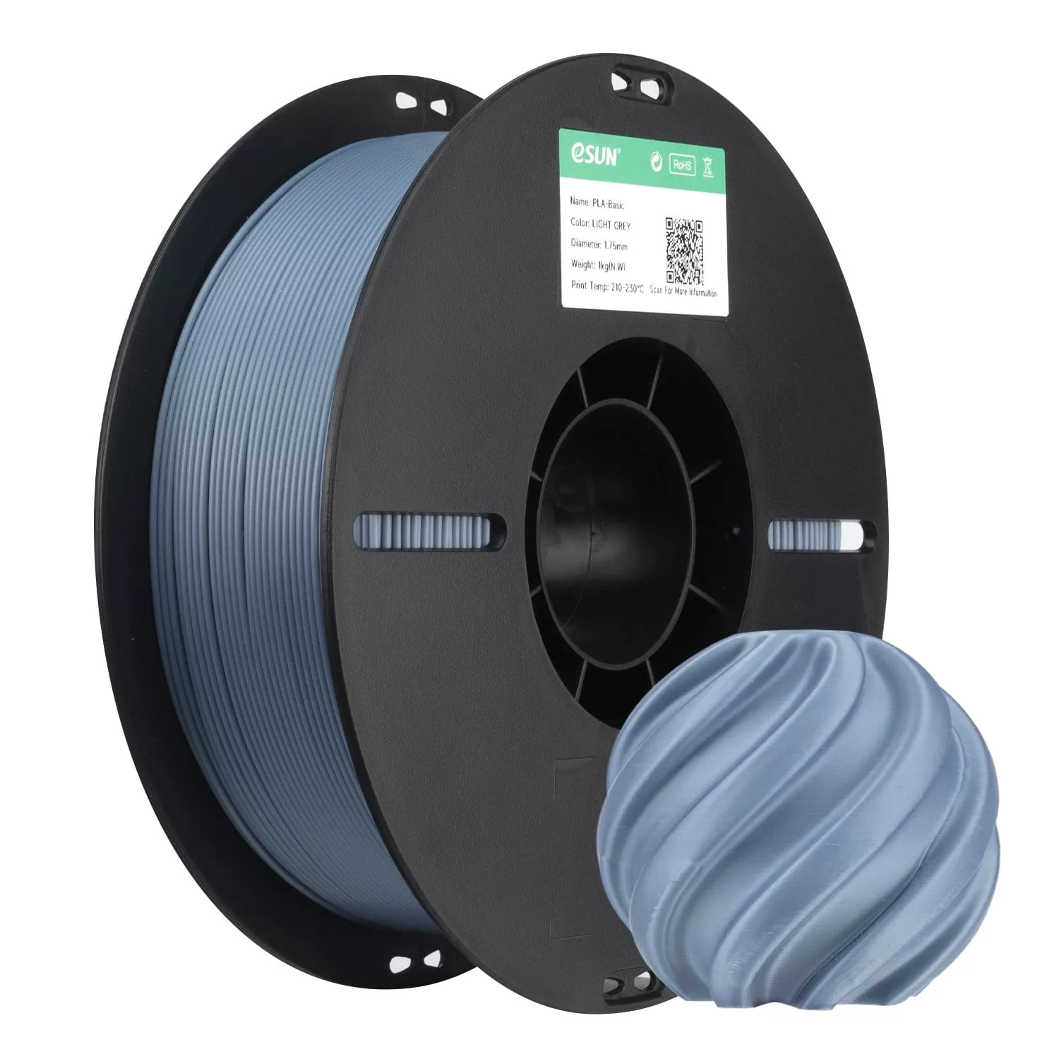 eSUN PLA Basic Filament Gri 1.75mm 1KG eSUN PLA Basic Filament Gri 1.75mm 1KG