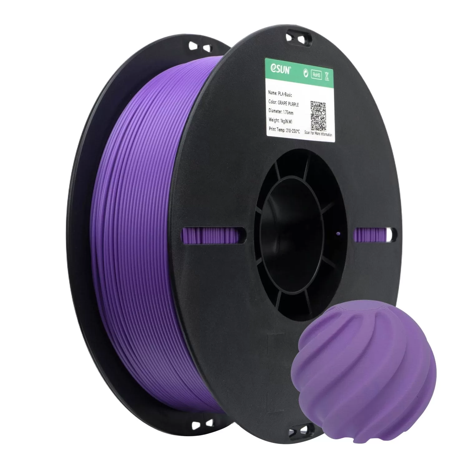 eSUN PLA Basic Filament Üzüm Moru 1.75mm 1KG eSUN PLA Basic Filament Üzüm Moru 1.75mm 1KG