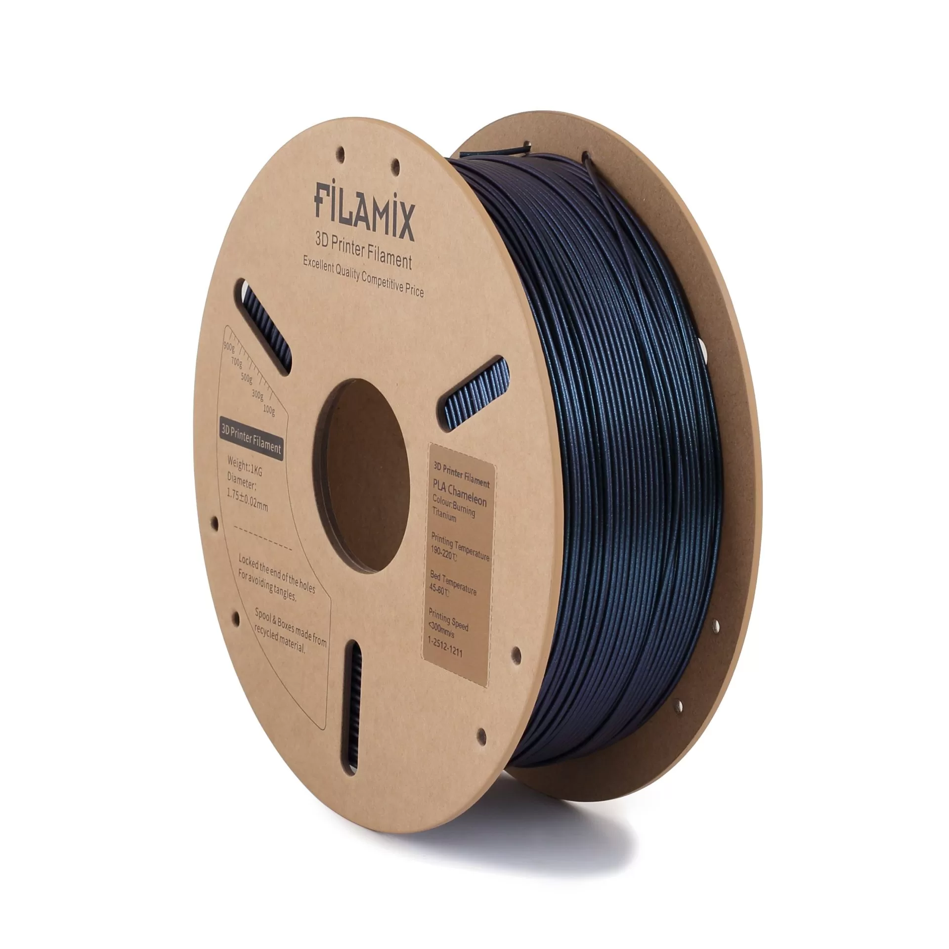 134567de-d75d-48d9-ab73-f1215f77edf7-4-02d1.webp FİLAMİX Burning Titanium Chameleon PLA+ Filament 1.75mm 1kg - Görsel 1